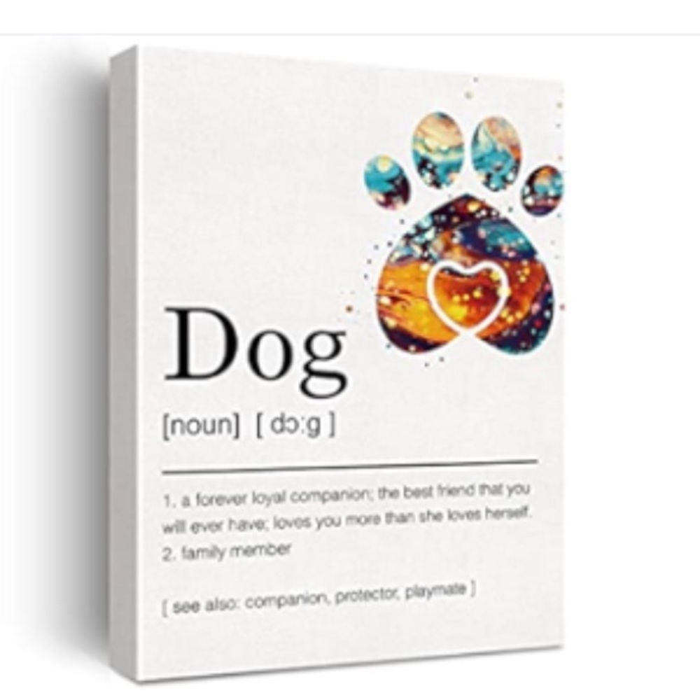 Dog Canvas Wall Art NWT